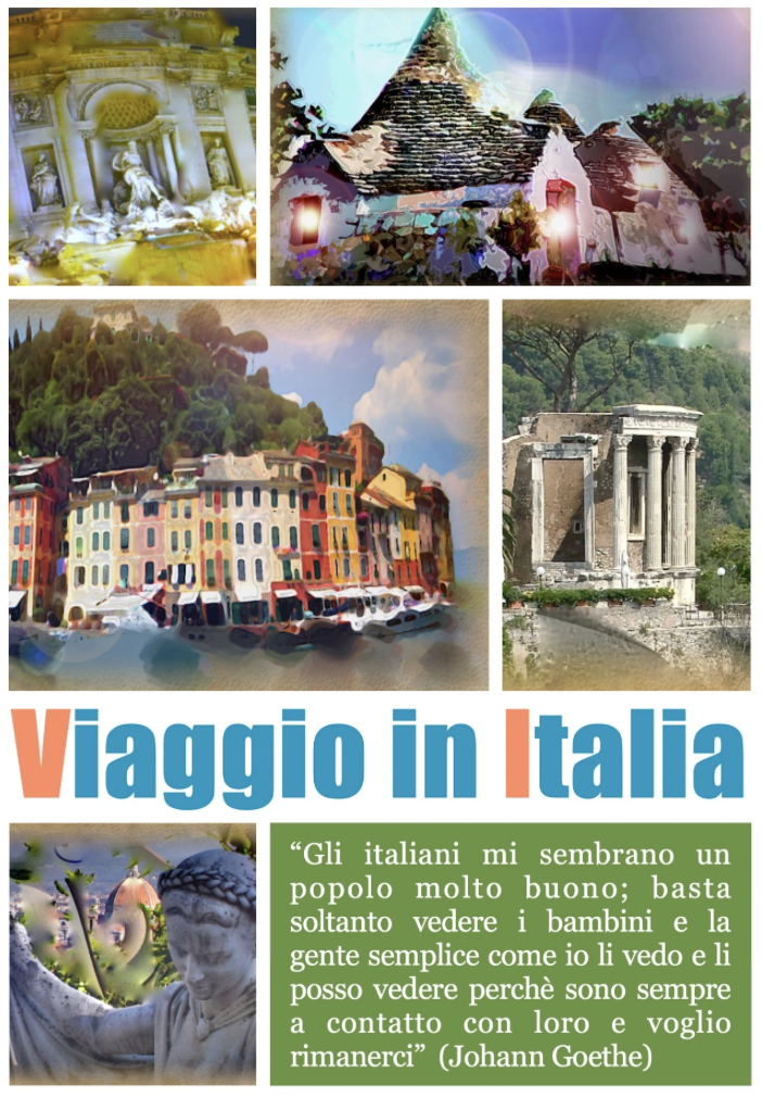 30 località celebri in tutto il mondo del nostro Belpaese, rivisitate in chiave artistica.